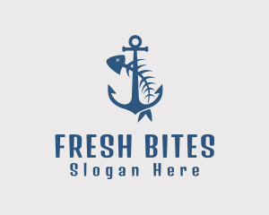 Fishbone Anchor Harbor logo design