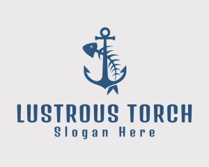 Fishbone Anchor Harbor logo design