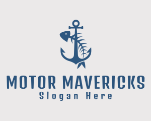 Fishbone Anchor Harbor logo design