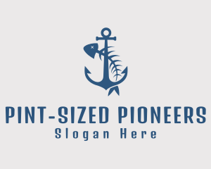 Fishbone Anchor Harbor logo design