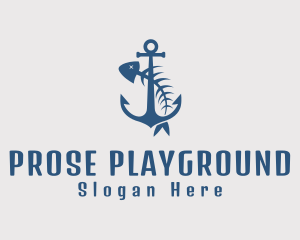 Fishbone Anchor Harbor logo design