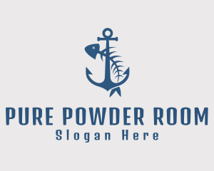 Fishbone Anchor Harbor logo design