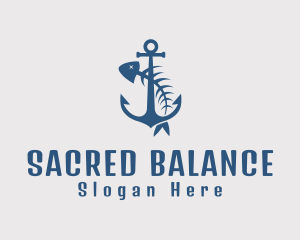 Fishbone Anchor Harbor logo design