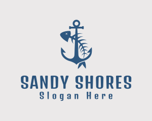 Fishbone Anchor Harbor logo design