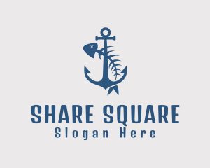 Fishbone Anchor Harbor logo design