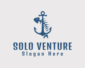 Fishbone Anchor Harbor logo design