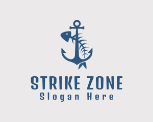 Fishbone Anchor Harbor logo design