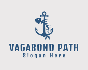 Fishbone Anchor Harbor logo design