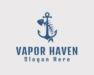 Fishbone Anchor Harbor logo design