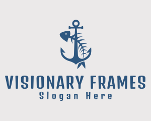 Fishbone Anchor Harbor logo design