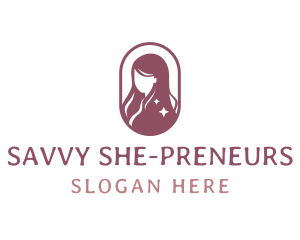 Starry Hair Woman logo design