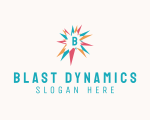 Party Fireworks Starburst  logo design