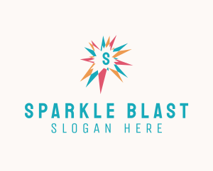 Party Fireworks Starburst  logo design