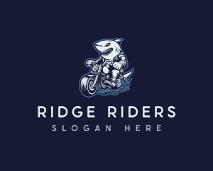 Shark Motorcycle Biker logo design