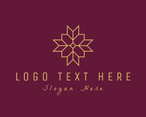 Elegant Geometric Flower  logo