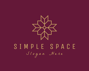 Elegant Geometric Flower  logo design