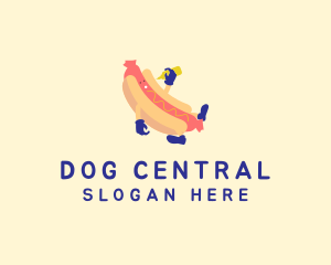 Hot Dog Sandwich Cartoon  logo