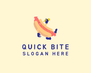 Hot Dog Sandwich Cartoon  logo