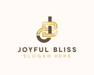 Metallic Letter JB Studio logo design