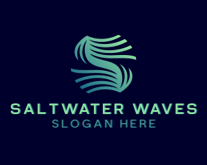 Cyberspace Technology Wave logo design