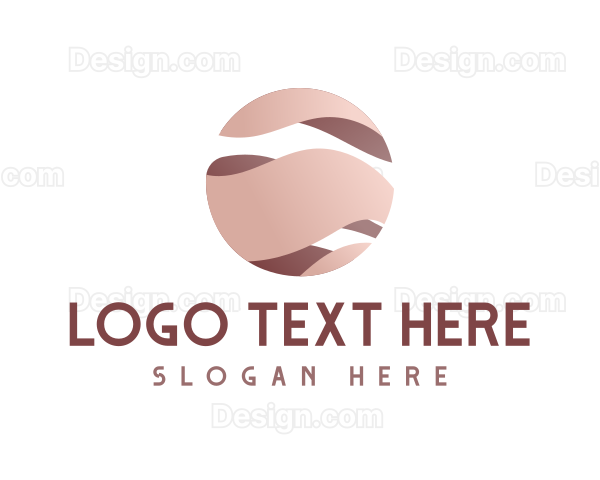 Abstract Swirl Globe Logo