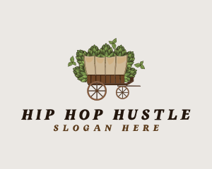 Brewery Hop Caravan logo design