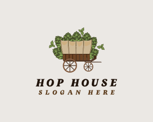 Brewery Hop Caravan logo design