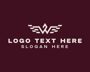 Racing Wings Letter W Logo