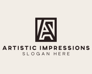 Interior Design Architect Letter A logo design