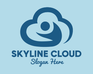 Blue Man Cloud logo