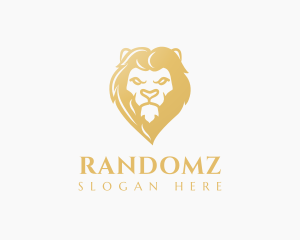 Golden Lion Head Logo