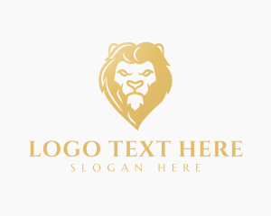 Lion - Golden Lion Head logo design