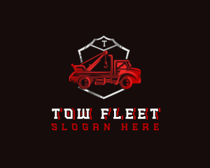 Tow Truck Shield logo design