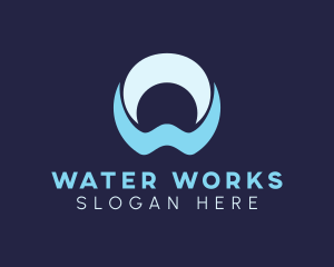 Clean Water Letter W logo design