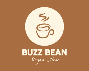 Hot Coffee Bean Cup logo design