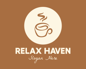 Hot Coffee Bean Cup logo