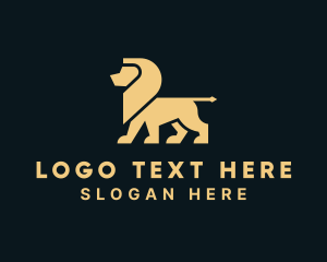 Company - Gold Deluxe Lion logo design