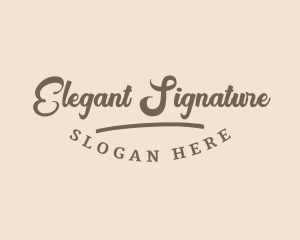 Brown Signature Business logo design