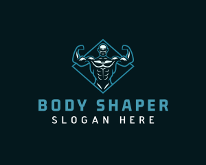 Buff Bodybuilder Fitness logo design