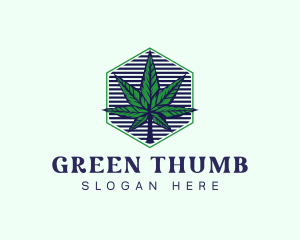 Weed Marijuana Farming logo design