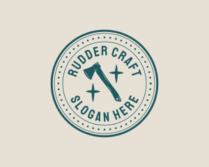 Lumberjack Woodcraft Axe logo design