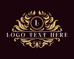 Luxury Floral Leaves  Logo