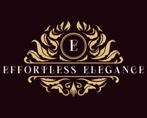 Luxury Floral Leaves  logo design