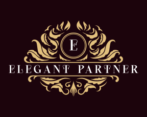 Luxury Floral Leaves  logo design