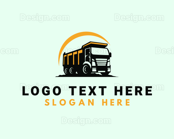 Dump Truck Construction Logo