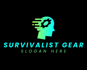 Human Gear Artificial Intelligence logo design