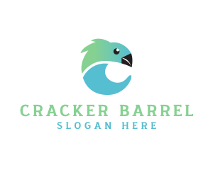 Parrot Bird Letter C logo design