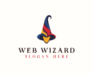 Carnival Wizard Hat logo design