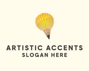 Artist Pencil Balloon logo design