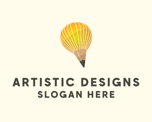 Artist Pencil Balloon logo design